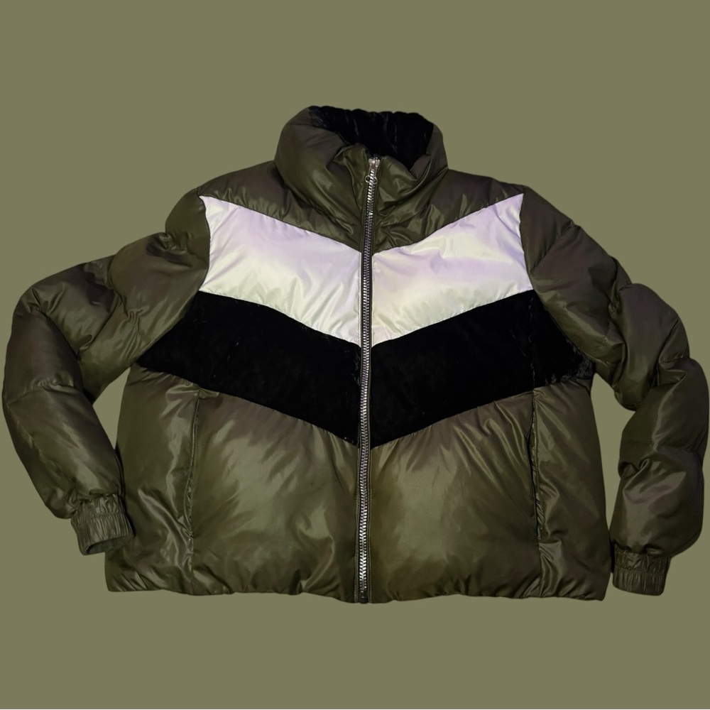 Marc New York Olive and Black Puffer Jacket